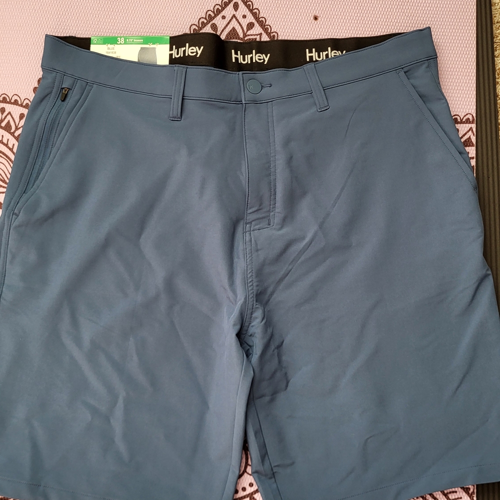 Hurley Men's Athletic Shorts in Slate Blue